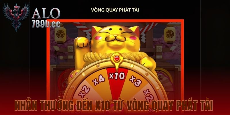 Nhân thưởng đến x10 từ vòng quay phát tài 